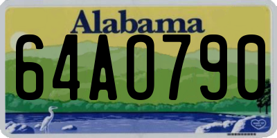 AL license plate 64AO790