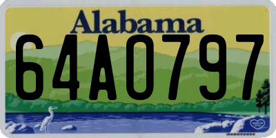 AL license plate 64AO797
