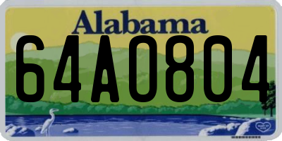 AL license plate 64AO804