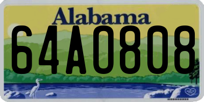 AL license plate 64AO808