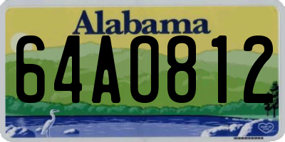 AL license plate 64AO812