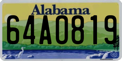 AL license plate 64AO819