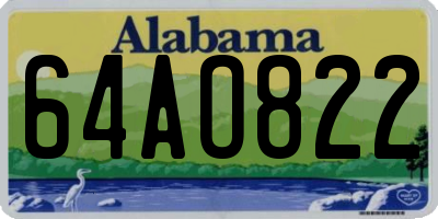 AL license plate 64AO822
