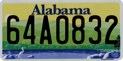 AL license plate 64AO832