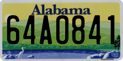 AL license plate 64AO841