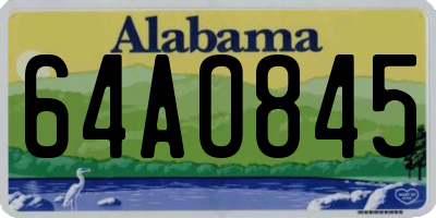 AL license plate 64AO845