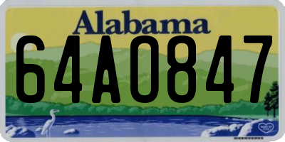 AL license plate 64AO847
