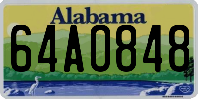 AL license plate 64AO848