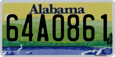 AL license plate 64AO861