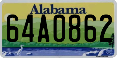 AL license plate 64AO862