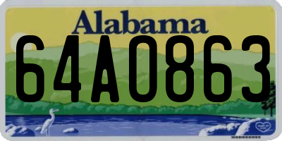 AL license plate 64AO863