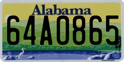 AL license plate 64AO865