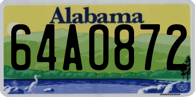 AL license plate 64AO872