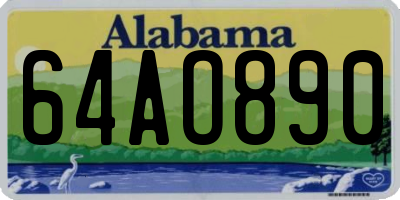 AL license plate 64AO890