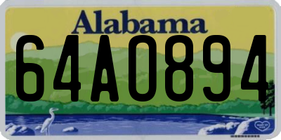 AL license plate 64AO894