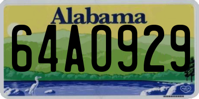 AL license plate 64AO929
