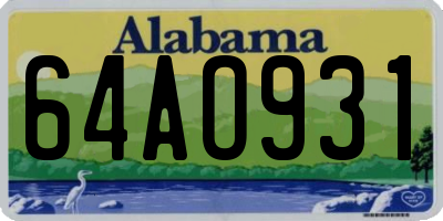 AL license plate 64AO931