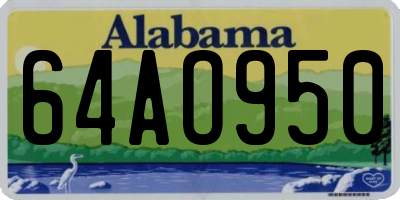 AL license plate 64AO950