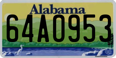 AL license plate 64AO953