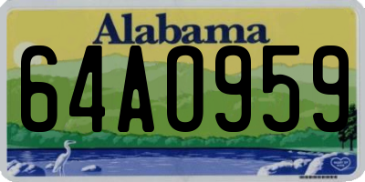 AL license plate 64AO959