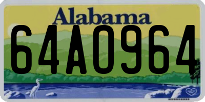 AL license plate 64AO964