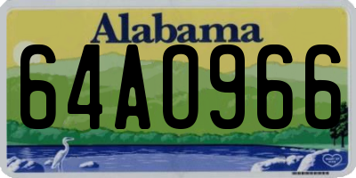 AL license plate 64AO966