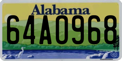 AL license plate 64AO968