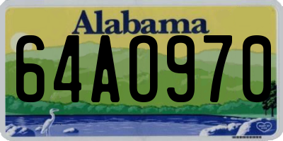 AL license plate 64AO970