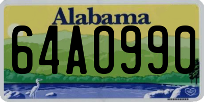 AL license plate 64AO990