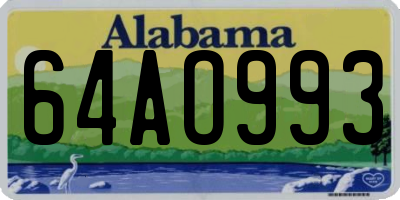 AL license plate 64AO993