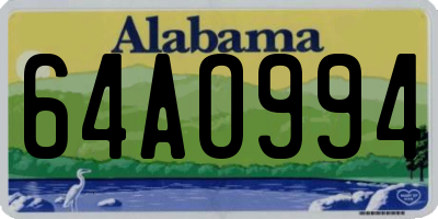 AL license plate 64AO994
