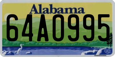 AL license plate 64AO995