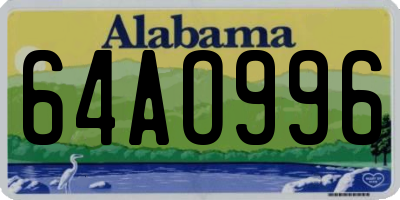 AL license plate 64AO996