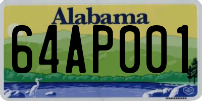 AL license plate 64AP001