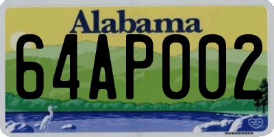 AL license plate 64AP002