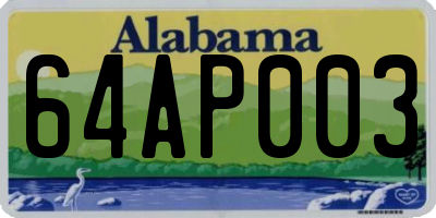 AL license plate 64AP003