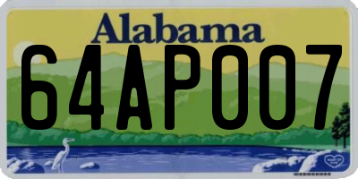 AL license plate 64AP007