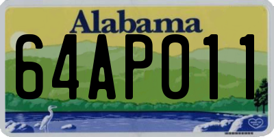 AL license plate 64AP011