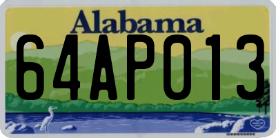 AL license plate 64AP013