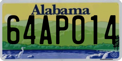 AL license plate 64AP014