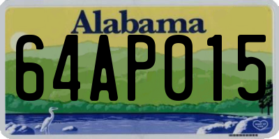AL license plate 64AP015