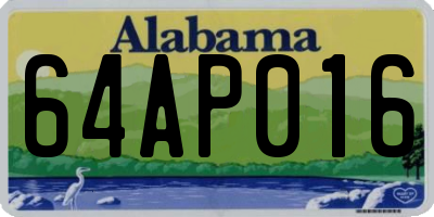 AL license plate 64AP016