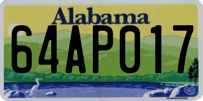 AL license plate 64AP017