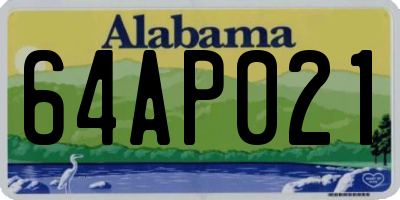 AL license plate 64AP021