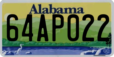 AL license plate 64AP022