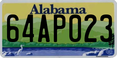 AL license plate 64AP023