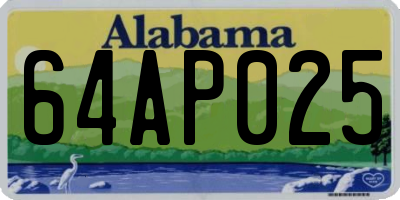 AL license plate 64AP025