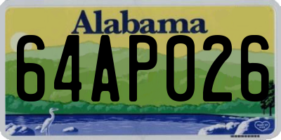 AL license plate 64AP026
