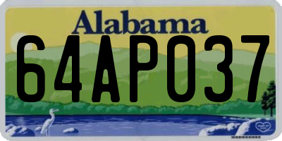 AL license plate 64AP037