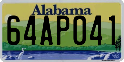 AL license plate 64AP041